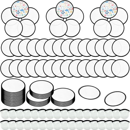 Foldable Flying Disc Fans Set with Bags, 9.8 Inch Black Egde Fabric Beach Flying Disc for Wedding Gift Party Favors Outdoor Activity
