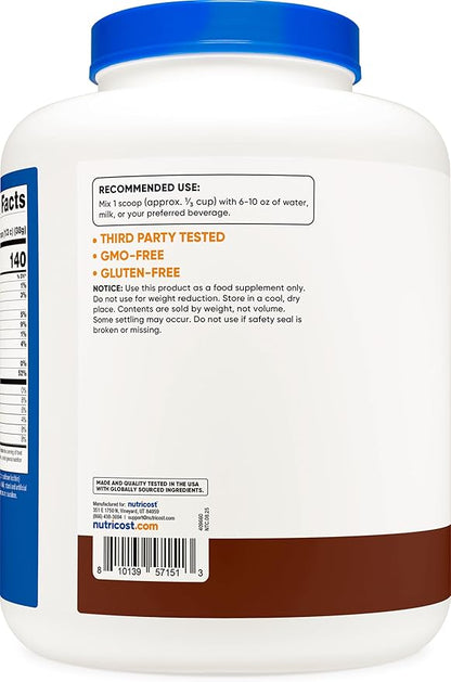 Nutricost Whey Protein Isolate Powder (Milk Chocolate) 5LBS