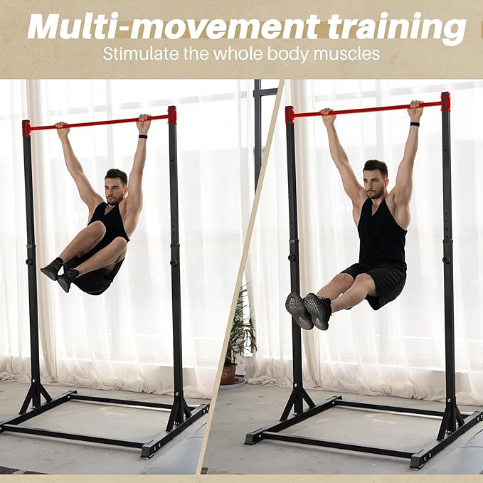 Pull Up Station, Bongkim Power Tower Portable Pullup Bar Station, Pull Up Bar for Home Gym, Pull Up Tower Station 330LBS