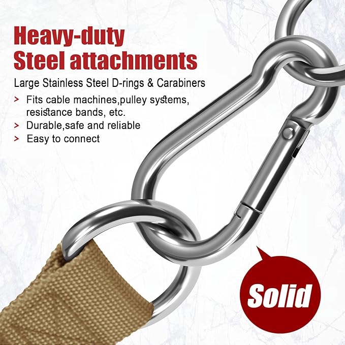 Heavy Duty Metal Workout Handles，Replacement Grip Attachments for Cable Machines, Resistance Bands, LAT Pulldown, Strength Exercise Home Gym & Commercial Fitness Equipment