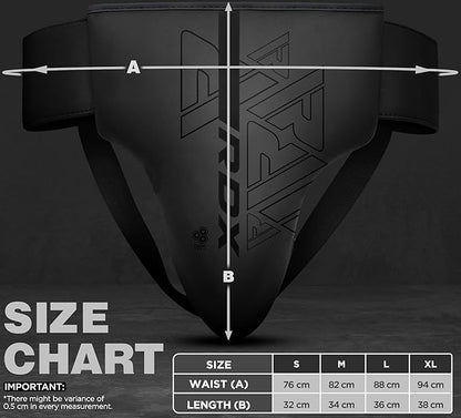 RDX Groin Protector for Boxing, Muay Thai, Kickboxing and MMA Fighting, Maya Hide Leather Abdo Gear for Martial Arts Training, Men Jockstrap Abdominal Protector for Sparring, Taekwondo and Grappling