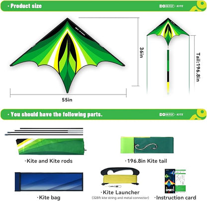 Triangular-Shaped Kite - Easy to Control, with an Eye-catching Design, it is Perfect for Outdoor Entertainment and Suitable for Beginners to use.