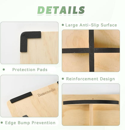 Professional Wooden Balance Board for Adults-Anti-Slip 350LBS Wobble Board for Physical Therapy, Standing Desk, Core Strength-Rocker Board,Balancing Board