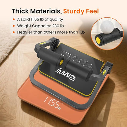 Ab Workout Equipment, Ab Machine for Stomach Workout, Ab Trainer Machine for Home, Sit Up Machine with Resistance Bands and 330 LBS Weight Capacity, Ab Crunch Machine for Home Exercise