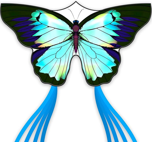 Green Butterfly Kite Premium Quality, Easy to Fly Perfect Outdoor Toy for Kids and Adults,Beach and