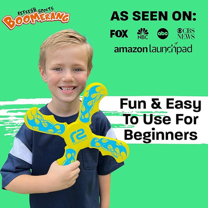Kids Beach Toys Boomerang - Ultimate Beach Boomerangs for Beaches - Fun Easter Basket Stuffers for Boys & Girls - Playdates Sand Toys Soft Colorful Designs & Tons Of Fun Toy Easter Gifts For Kids