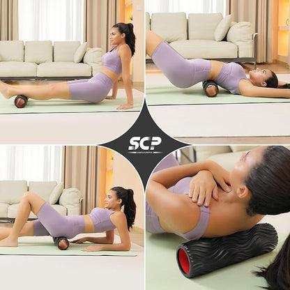 Foam Roller High-Density Exercise Roller, Deep Tissue Muscle Massage, Stretching, Relieves Muscles, Improves Mobility, Fitness Roller for Pilates, Yoga, Ideal for Athletes, Beginners & Recovery