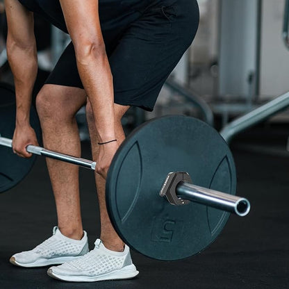 Barbell Clips (Pair), Barbell Clamps, Quick Release Olympic Barbell Clamps with Anti Slip TPR Grip, Barbell Collars for Secure Weightlifting & Powerlifting (Black) (MAG, Green)