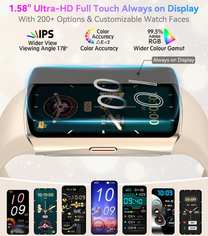 Smart Watch Fitness Tracker with 24/7 Heart Rate, Blood Oxygen Blood Pressure Monitor Sleep Tracker