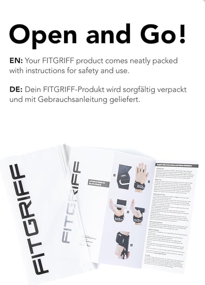 Fitgriff® Elite Straps - Lifting Wrist Straps (Rubber Grips) for Weightlifting, Gym, Workout, Deadlift - Anti-Slip Revolution for Men and Women