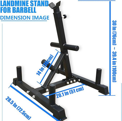 Viking Press Landmine Handle for 2-Inch Barbell, Hack Squat T-Bar Row Attachment Strength Training Accessories, Shoulder Press Landmine Attachment Equipment