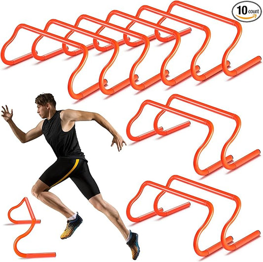 Wettarn 10 Pcs Speed Agility Training Hurdles Detachable Durable Hurdle Agility Plyometric and All Purpose Speed Training Equipment for Athletes Soccer Basketball