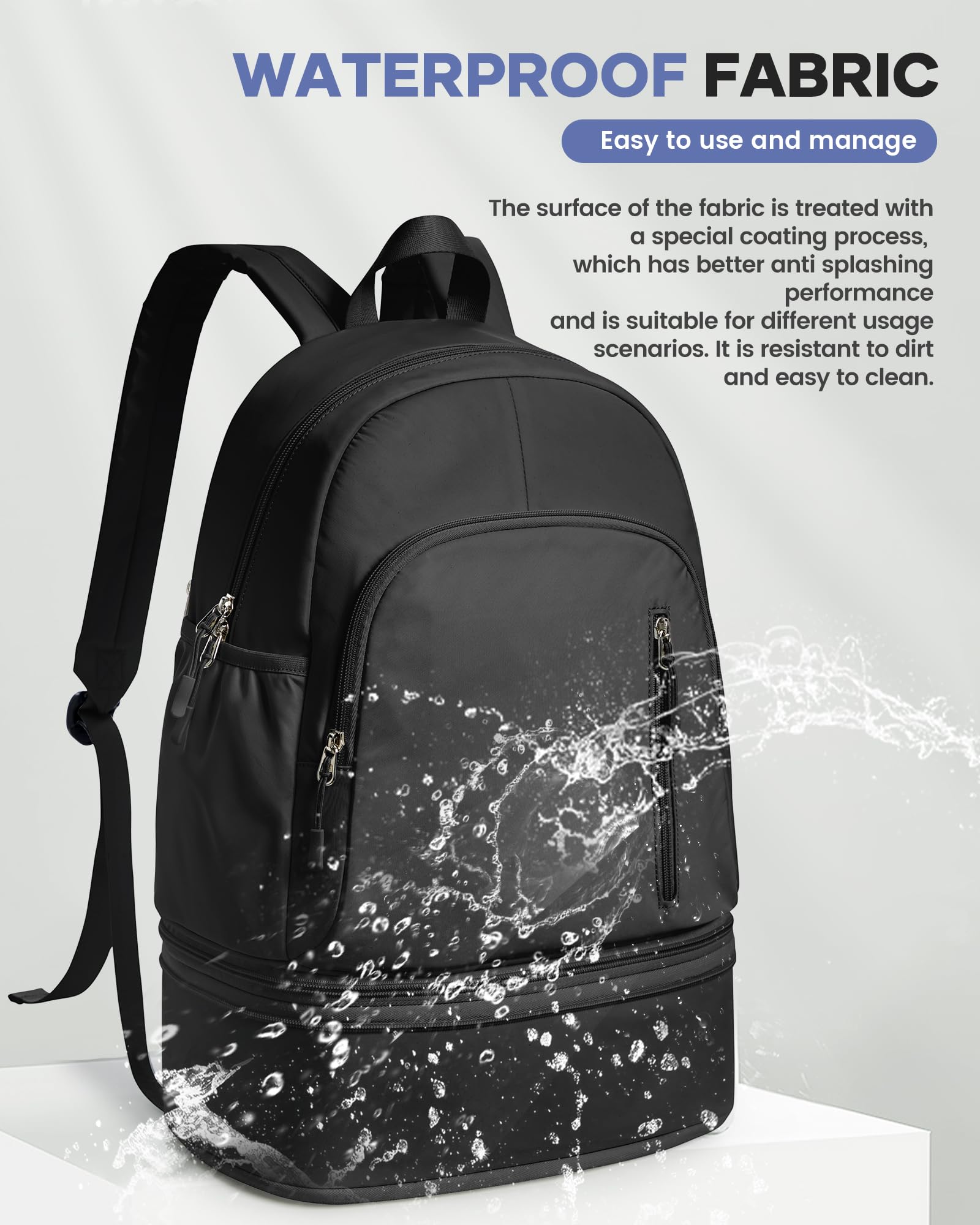VENATIN Gym Backpack for Women Men,Cheer bag,Lightweight Gym Bag with Shoe Compartment, Waterproof
