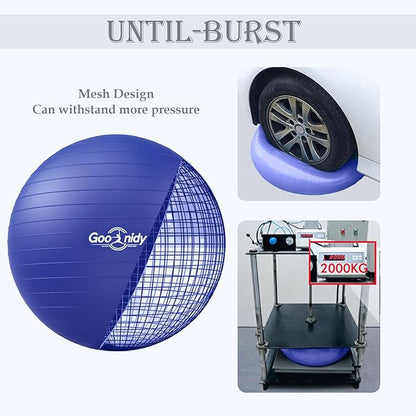 Soft Exercise ball, Anti-Burst Yoga Ball Chair Supports 2200lbs, Workout Equipment w/ Pump for Pregnancy Medicine Birthing Physical Therapy Stability Excersing Birth Swiss Fitness Gym Physio Labor Abs