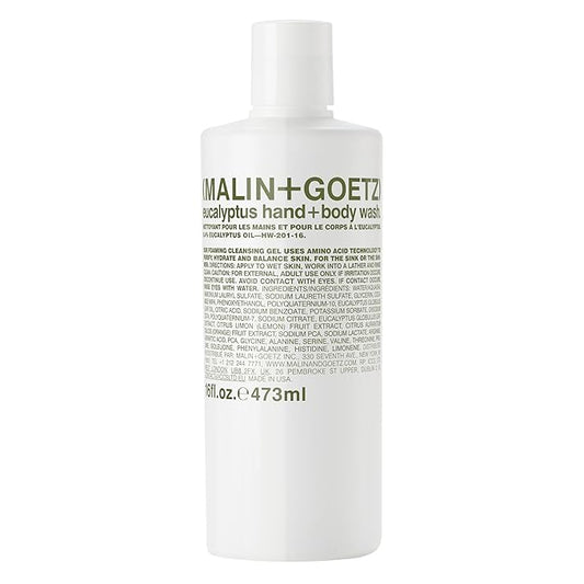Malin + Goetz Eucalyptus Hand + Body Wash natural cleansing, purifying, hydrating hand & body wash.
