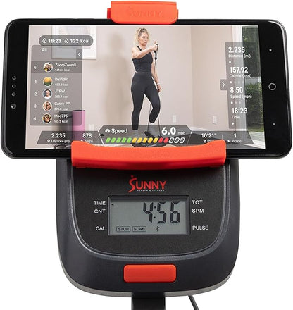 Sunny Health & Fitness Stair Stepper w/Handlebar, Extended Step Range Climber Machine for Legs, Core and Glute Workouts, Connection with Free SunnyFit App