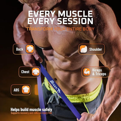 Basement Beast Resistance Bands for Working Out – Long Exercise Bands Resistance for Home Workouts, Physical Therapy & Strength Training
