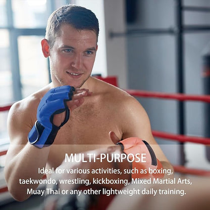 2 Pairs Boxing Gloves Kickboxing Gloves for Men Women Beginner Professional Shockproof Leather Sparring Training Gloves Set MMA Gloves