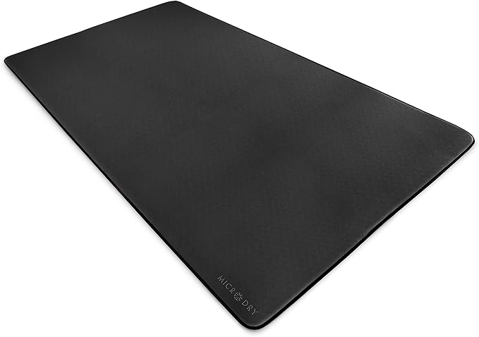 MICRODRY Deluxe Fitness Exercise Yoga Mat for Home & Gym, Extra Thick for High Impact Training, Multi Layered Skid Resistant Surface, Odor Neutralizing with Carrying Strap