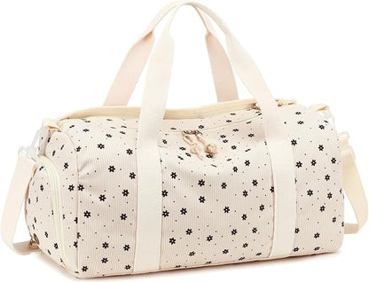 Duffle Bag for Gym Sports Women Girls Workout Travel Bag Weekender with Shoe Compartment and Wet Pocket