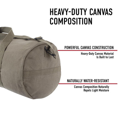 Rothco Canvas Shoulder Duffle Bag Duffel Gym Bag for Men Women Sports Duffel Bag, Olive Drab, 19