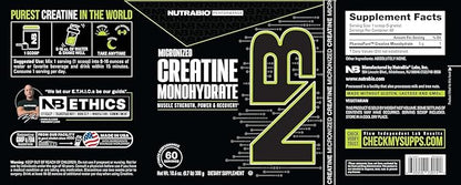 NutraBio Pure Micronized Creatine Monohydrate Powder Supplement, Unflavored, (300 g) - Supports Bulk Muscle Energy, Recovery, and Strength - HPLC Tested Creatine Powder Supplement for Men and Women