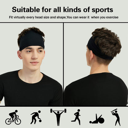 Pilamor Sports Headbands for Men 5 Pack,Sweatbands for Men Workout,Running