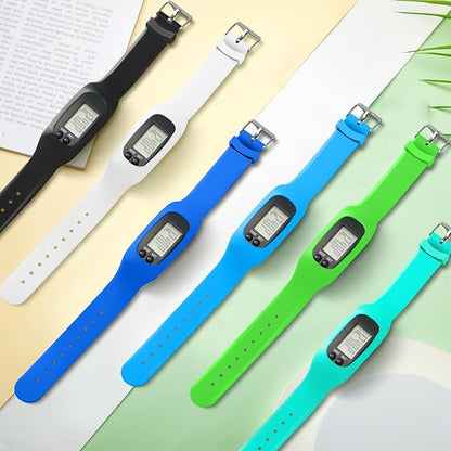 Geyoga 24 Pcs Pedometer for Walking Steps and Miles Pedometer Watch Silicone Steps Tracker Running Bracelet Ankle Step Counter for Calorie Burning and Step Counting