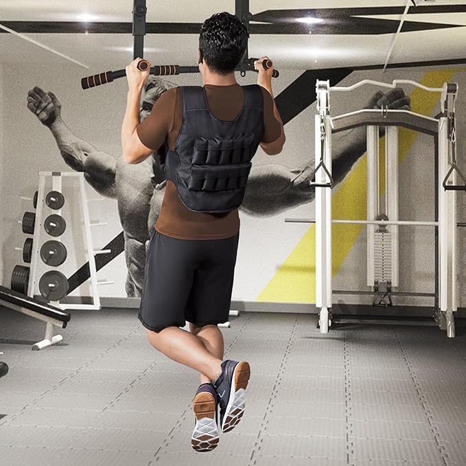 PLKO Wall Mount Pull Up Bar Wall Mounted Body Press Pull Up Bar Gym Chin-Up for Upper Body Workout