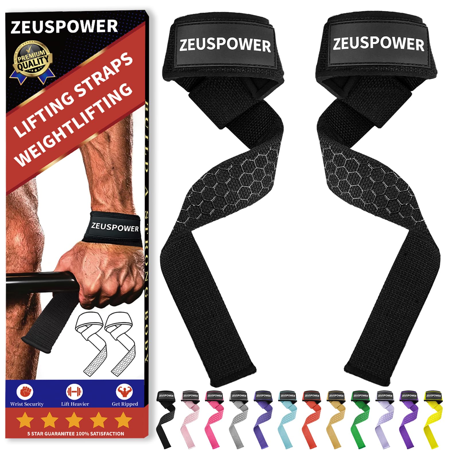 Lifting Straps Wrist Straps for Weightlifting Gym Straps Weight Lifting Deadlift Workout Women Men