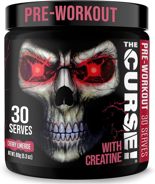 JNX SPORTS The Curse! Pre Workout Powder for Men & Women, Caffeine, Beta-Alanine, Creatine
