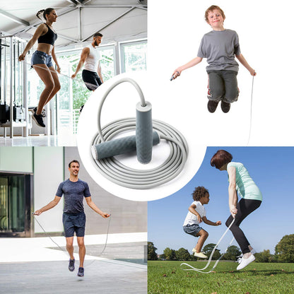 Weighted Jump Rope Workout-1LB Professional Skipping Rope with Adjustable Length&Silicone
