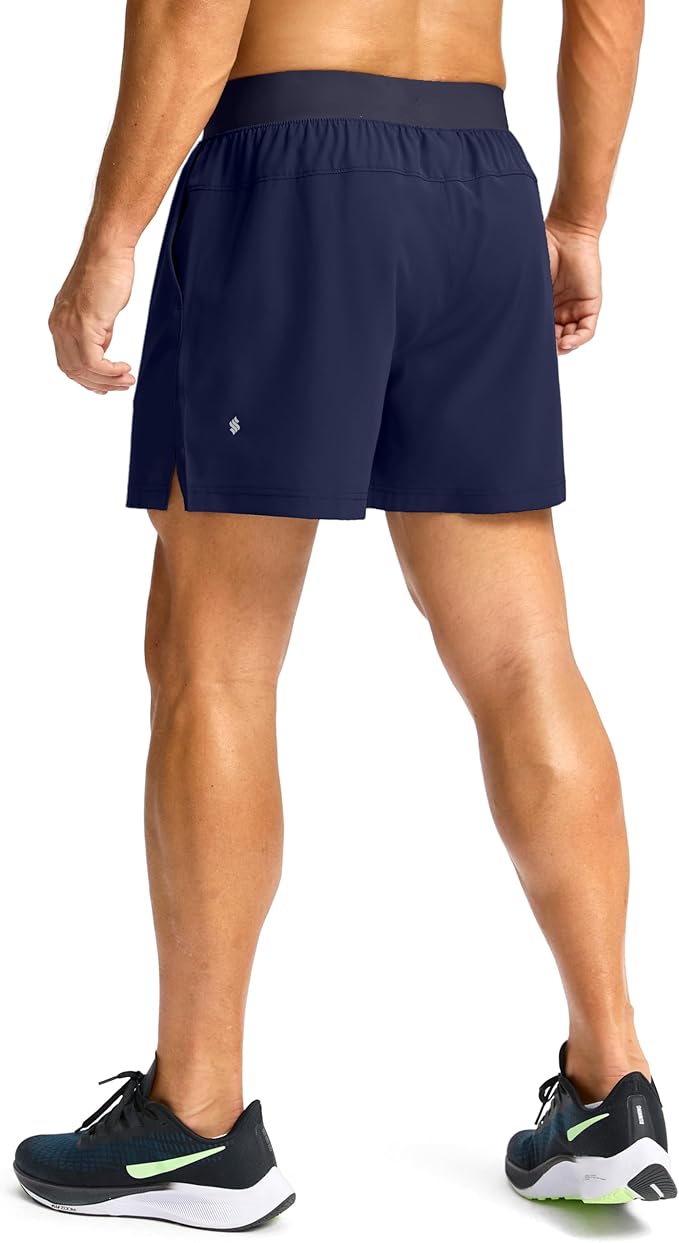 Men's Running Shorts with Zipper Pockets 9 Inch/ 7 Inch / 5 Inch Lightweight Quick Dry Gym Workout Athletic Shorts for Men(5 inch)