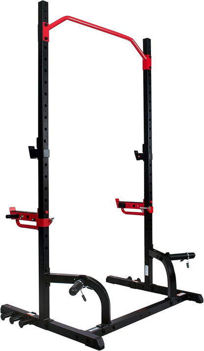 Sunny Health & Fitness Multifunctional Strength Training Home Gym ??Complete Workout Equipment with Training Attachments, Optional Squat Stand, Power Rack Cage, Adjustable Incline Bench