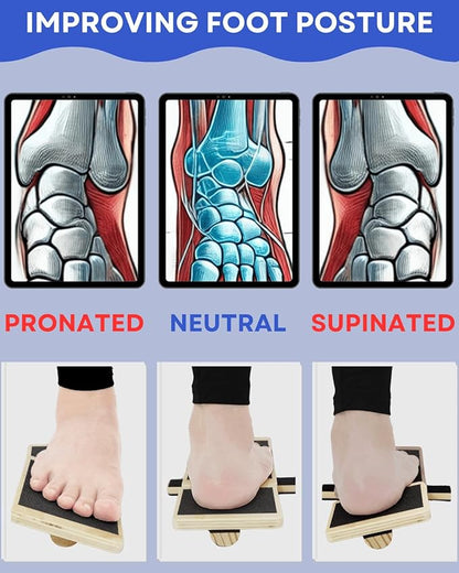 Ankle Strengthener, Single Leg Balance Board for Ankle Rehab, Foot Trainer for Mobility, Foot Stretcher for Sprained Ankle, Balancing Wobble Board, Posture Board, Arch Trainer with Brace
