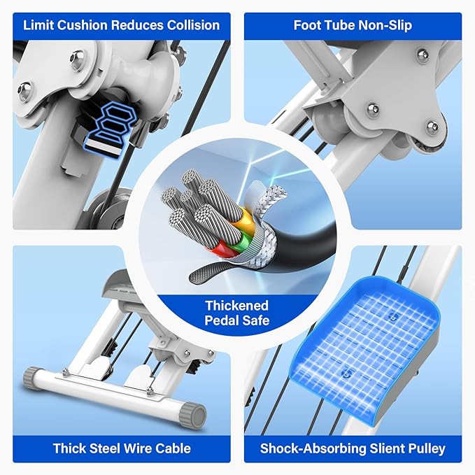 Stair Stepper for Exercise at Home, Folding Stairmaster Machine for Cardio Fitness, Vertical Stair Climber with Adjustable Handlebar, Portable Steppers with 310lbs Loading Capacity