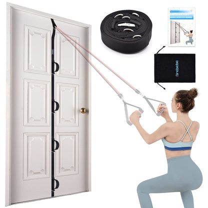 Brebebe Door Anchor Strap for Resistance Bands Exercises, Multi Point Anchor Gym Attachment for