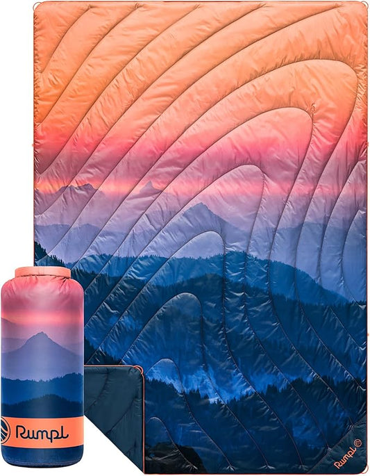 Rumpl Original Puffy Blanket - Warm, Water-Resistant Camping Blanket with 100% Recycled Synthetic