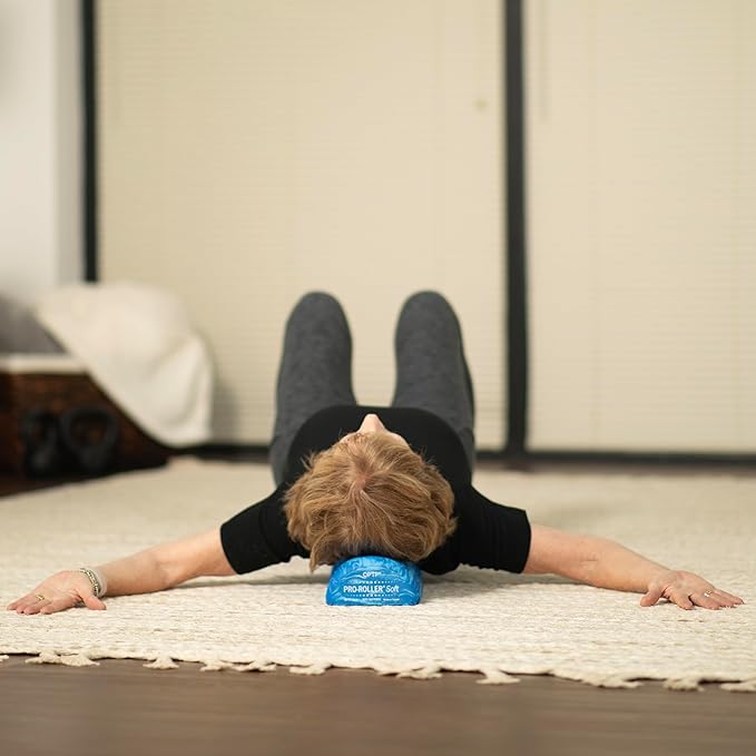 OPTP PRO-Roller Soft Density Foam Roller ??Low Density Soft Foam Roller for Physical Therapy, Pilates, Yoga Foam Roll Exercises, and Muscle Recovery - Blue 36" x 6" x 3" Half-Round