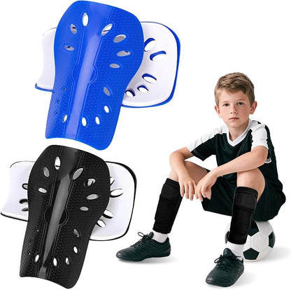 2 Pairs Shin Guards Soccer for Kids,Shin Pads Extra Lightweight Breathable Slide in Shin Guard for Football Training Match Outdoor Activities Protective Slip-in Shin Guards for Boys Girls