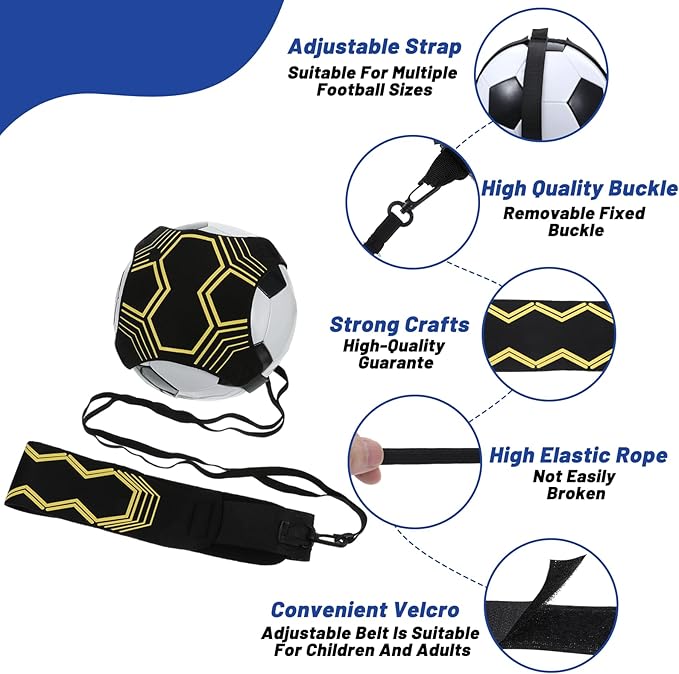 Soccer Agility Training Equipment Set, 12 Rung 20Ft Agility Ladder, 12 Disc Cones, 4 Steel Stakes, Solo Soccer Trainer, Jump Rope - Speed Training Equipment for Soccer Football Basketball