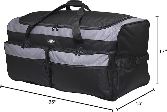 Travelers Club 36" Asgard 3-Wheel Rolling Duffel Bag