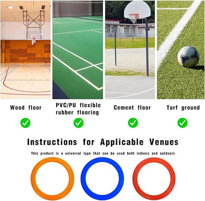 Colorful Anti Slip Safety Agile Ring Speed Ring 3 PCs Speed and Agility Training Equipment Basketball Training Equipment Sports Agility Training Skill Improvement Equipment
