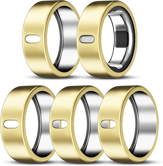 5 Pack Cover Compatible with Oura Ring Gen 4/Oura Ring Gen 3 Horizon/Heritage, Surport Charging with Cover on, Anti-Scratch TPU Protector for Oura Rings Accessories Women Men (Size 6)
