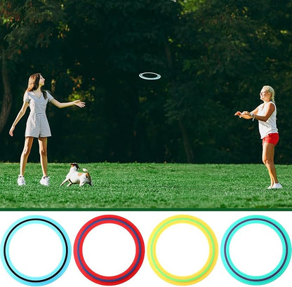 12 Pack Flying Ring 11 Inch Flying Disc Bulk for Backyard Beach Outdoor Soft Sport Discs for Beach Pool Backyard Camping Activities Sport Playing Toss Game Gift
