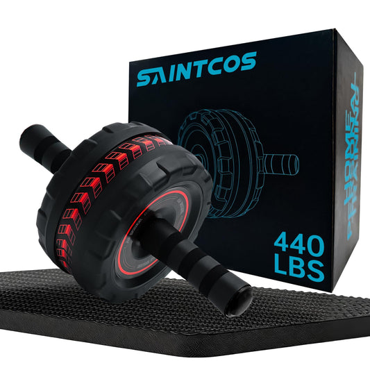 SaintCos Ab Roller Wheel for Abs Workout - Core Strength Training Equipment for Home Gym with Knee