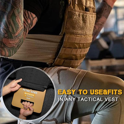 PETAC GEAR Tactical Weights Plates For Weighted Vest For Men Workout,5/10/15/20 LBS Weight Strength Training Vests Equipment Workout Gear