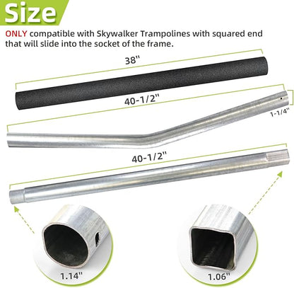 Trampoline Poles Replacement for Skywalker Or Jumpzylla,Galvanized Trampoline Enclosure Pole for Skywalker or Jumpzylla,Replace Parts#4201 4202 4135 OR for Jumpzylla 8ft 10ft&12ft 14ft