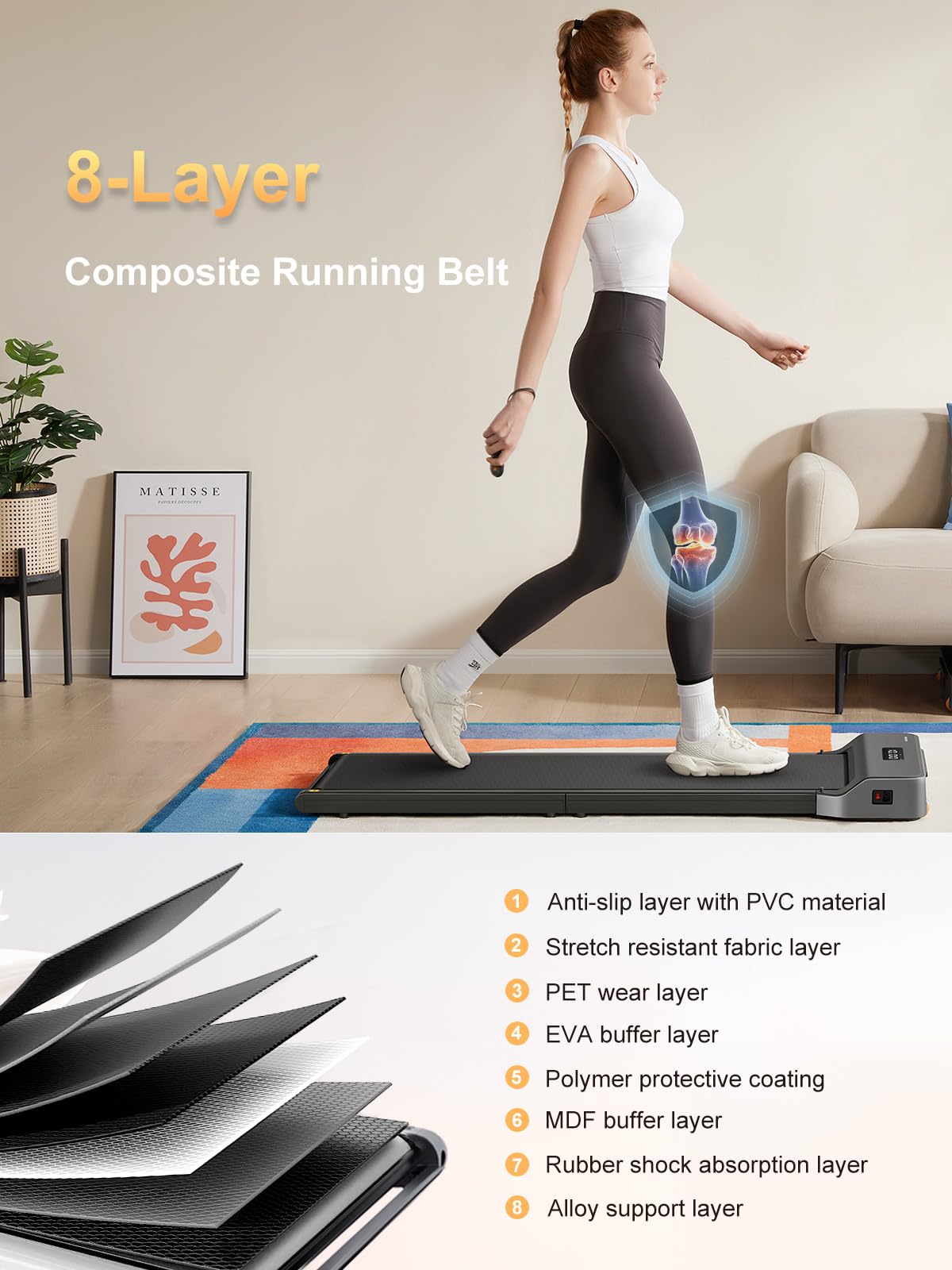 WalkingPad Z1 Foldable Walking Pad Treadmill, Under Desk Compact Design