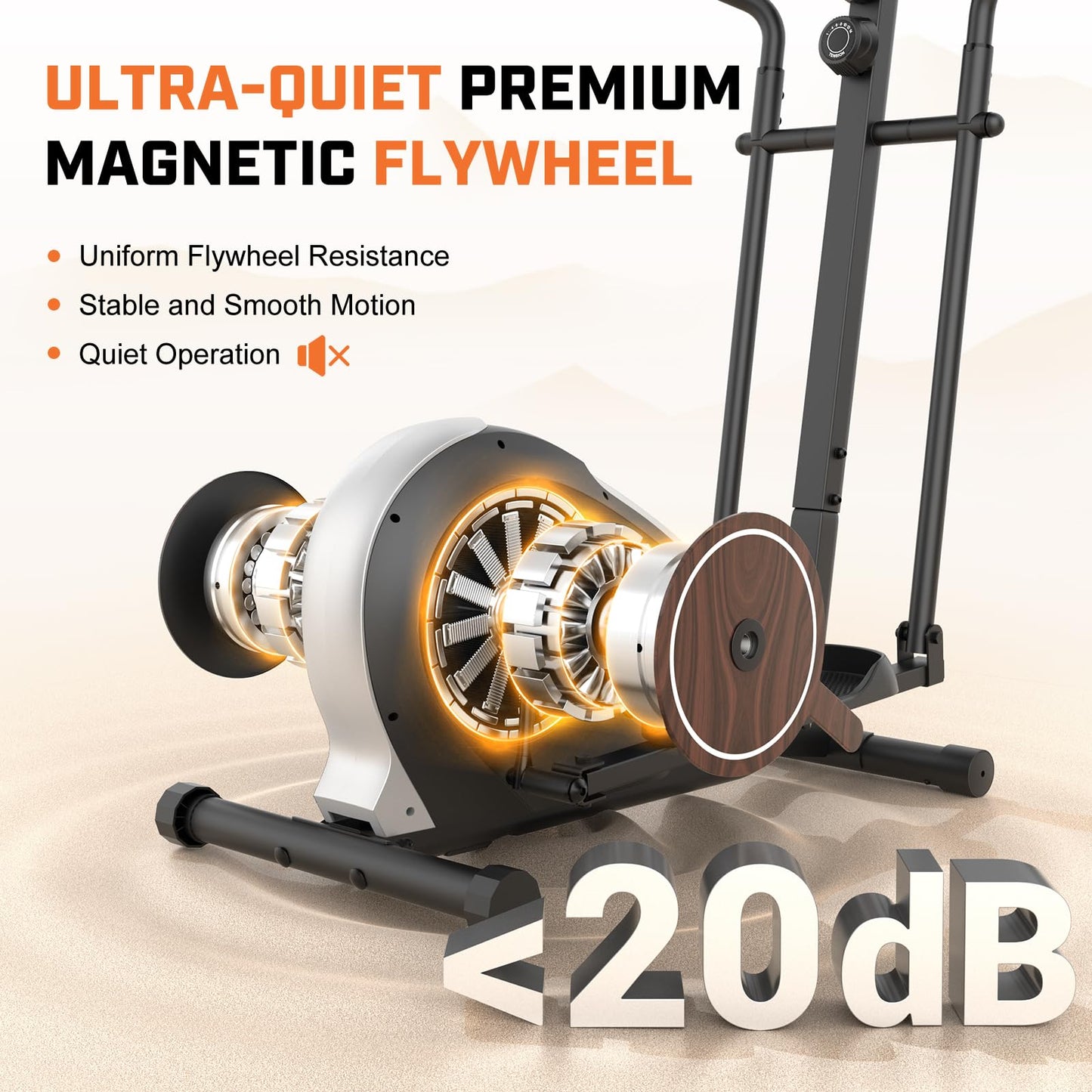 ANCHEER Elliptical Exercise Machine, Elliptical Trainer for Home Gym, Exercise Equipment 500Lbs Max